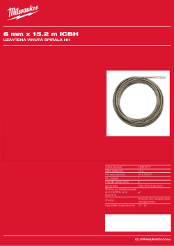 MILWAUKEE 6 mm x 15 m spirála pro buben M18PF 48532672 A4 PDF