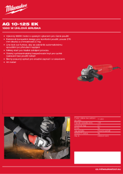 MILWAUKEE 1000 W Úhlová bruska 4933451220 A4 PDF