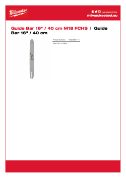 MILWAUKEE Vodící lišta 16″ / 40 cm 4932480174 A4 PDF