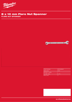 MILWAUKEE 8 x 10 mm polootevřený klíč 4932480626 A4 PDF