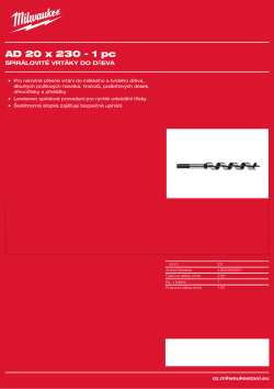 MILWAUKEE Wood auger bits 4932363687 A4 PDF