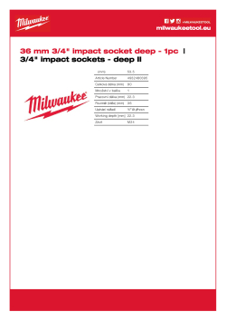 MILWAUKEE SHOCKWAVE™ IMPACT DUTY IMPACT SOCKETS 4932480395 A4 PDF