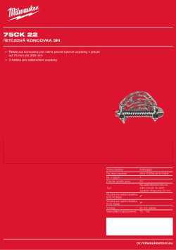 MILWAUKEE 75 mm řezačka tuku  pro spirály 22 mm 48533837 A4 PDF