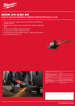 MILWAUKEE 2400 W úhlová bruska s bezpečnostní spojkou a AVS 4933451413 A4 PDF