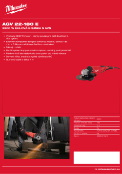 MILWAUKEE 2200 W 180 mm úhlová bruska 4933431820 A4 PDF