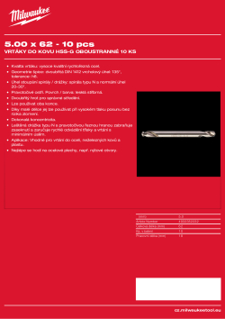 MILWAUKEE HSS-Ground Drills Double Ended / 10 pack 4932352232 A4 PDF