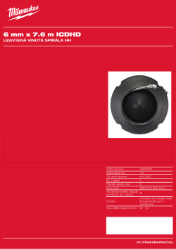 MILWAUKEE Spirála ⌀ 8 mm x 7.6 m - otočná, s bubnem 48532584 A4 PDF