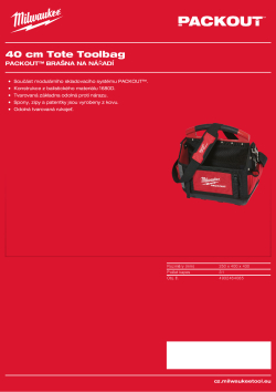 MILWAUKEE Brašna 40cm 4932464085 A4 PDF