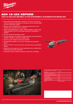 MILWAUKEE 1250 W úhlová bruska s AVS a pádlovým spínačem 4933464998 A4 PDF