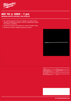 MILWAUKEE Wood auger bits 4932363689 A4 PDF