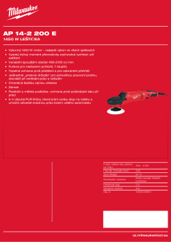 MILWAUKEE 1450 W leštička 4933432800 A4 PDF