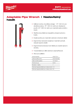 MILWAUKEE Nastavitelný hasák 48227314 A4 PDF