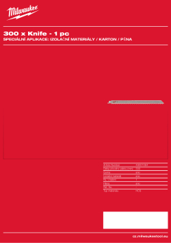 MILWAUKEE Insulation Materials 48001084 A4 PDF