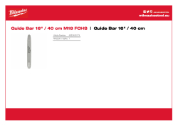 MILWAUKEE Vodící lišta 16″ / 40 cm 4932480174 A4 PDF