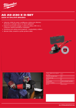 MILWAUKEE 2200 W 230 mm úhlová bruska 4933440300 A4 PDF