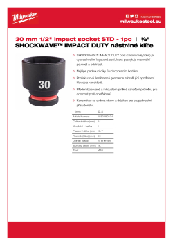 MILWAUKEE SHOCKWAVE™ IMPACT DUTY IMPACT SOCKETS 4932480324 A4 PDF