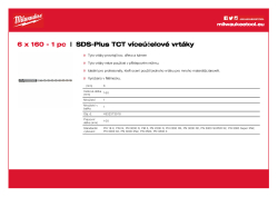 MILWAUKEE SDS-Plus TCT Multipurpose Drills 4932373918 A4 PDF