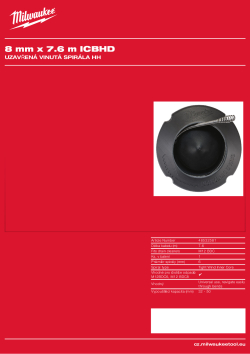 MILWAUKEE Spirála ⌀ 6 mm x 7.6 m - otočná, s bubnem 48532581 A4 PDF
