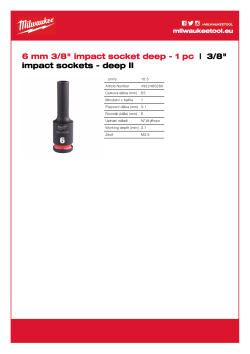 MILWAUKEE SHOCKWAVE™ IMPACT DUTY IMPACT SOCKETS 4932480280 A4 PDF