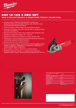 MILWAUKEE 1200 W úhlová bruska s odsáváním prachu 4933448020 A4 PDF