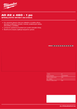 MILWAUKEE Wood auger bits 4932363695 A4 PDF