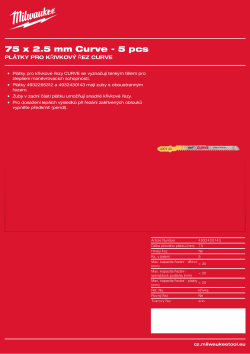 MILWAUKEE Wood: Curve cutting blades 4932430143 A4 PDF
