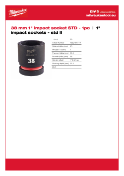 MILWAUKEE SHOCKWAVE™ IMPACT DUTY IMPACT SOCKETS 4932480414 A4 PDF