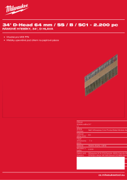 MILWAUKEE 34° Framing Nails II 4932492596 A4 PDF