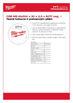 MILWAUKEE CSB MS Alu254 x 30 x 3.0 x 80TF neg 4932471318 A4 PDF