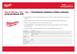 MILWAUKEE Rukavice s třídou ochrany proti proříznutí D - L/9 - 1 ks 4932479913 A4 PDF