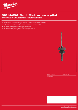 MILWAUKEE BIG HAWG™ 7/16" univerzální unašeč se středicím vrtákem 4932464941 A4 PDF