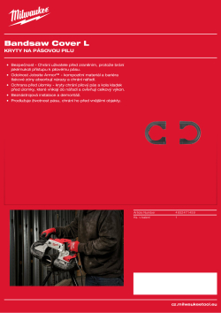 MILWAUKEE Kryt na pásovou pilu M18 CBS125 a BS 125 4932471459 A4 PDF
