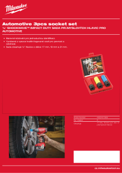 MILWAUKEE Sada rázových hlavic pro automotive (3 ks) 4932451568 A4 PDF