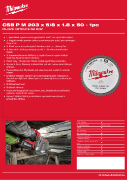 MILWAUKEE CSB P M 203x5/8x1.8x50 48404520 A4 PDF