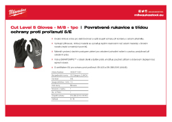 MILWAUKEE Rukavice s třídou ochrany proti proříznutí E - M/8 - 1 ks 4932471424 A4 PDF