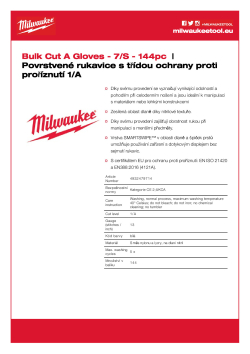 MILWAUKEE Rukavice s třídou ochrany proti proříznutí A 7/S velké balení - 144 ks 4932479714 A4 PDF