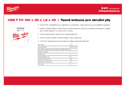 MILWAUKEE CSB P FC190 x 30 x 1.8 x 4D 4932471304 A4 PDF