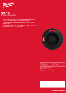 MILWAUKEE Buben pro spirály 16 mm 4932478412 A4 PDF