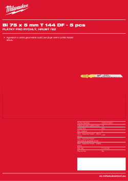 MILWAUKEE Wood: Fast cut blades 4932373391 A4 PDF