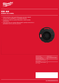 MILWAUKEE Buben pro spirály 22 mm 4932478411 A4 PDF