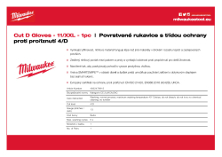 MILWAUKEE Rukavice s třídou ochrany proti proříznutí D - XXL/11 - 1 ks 4932479915 A4 PDF