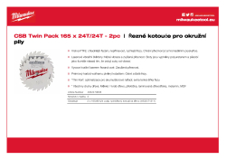MILWAUKEE Set pilových kotoučů Dřevo 165 x ⅝″ 2 ks 4932479836 A4 PDF