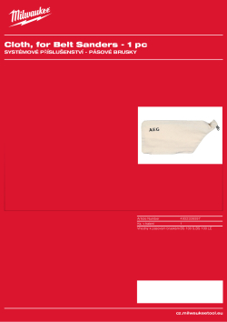 MILWAUKEE Sáček na prach (náhradní) 4932336597 A4 PDF