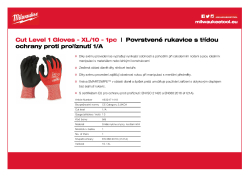 MILWAUKEE Rukavice s třídou ochrany proti proříznutí A - XL/10 - 1 ks 4932471418 A4 PDF
