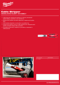 MILWAUKEE Odizolovací kleště na kabely 4932498269 A4 PDF
