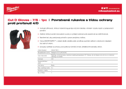 MILWAUKEE Rukavice s třídou ochrany proti proříznutí D - S/7 - 1 ks 4932479911 A4 PDF
