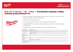 MILWAUKEE Rukavice s třídou ochrany proti proříznutí A 7/S velké balení - 144 ks 4932479714 A4 PDF