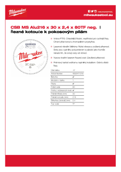 MILWAUKEE CSB MS Alu216 x 30 x 2.4 x 80TF neg 4932471319 A4 PDF