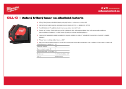 MILWAUKEE Zelený křížový laser na alkalické baterie 4933478753 A4 PDF