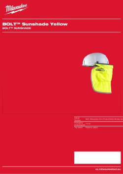 MILWAUKEE BOLT™ sluneční clona 4932492101 A4 PDF